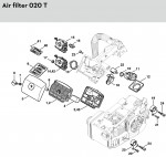 Stihl 020 T Tophandle Gasoline Chainsaw Spare Parts